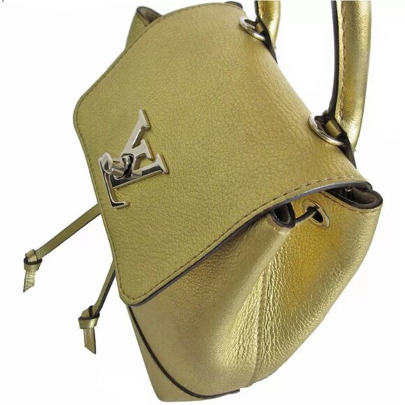 Auth LOUIS VUITTON LockmeBackpack gold leather M54575 s0141a - Picture 6 of 11